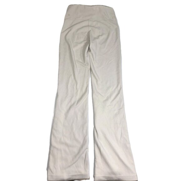 Women’s Lululemon Ribbed Softstreme Flare Leg Pants Size 6 Bone Off White - Picture 7 of 9